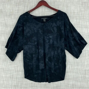 Tahari womens size Small Short sleeve marbled tie dye blouse 0766